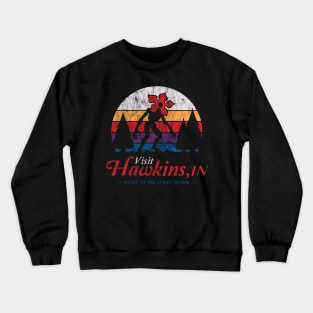 Visit Hawkins - Vintage Distressed - Demogorgon Crewneck Sweatshirt